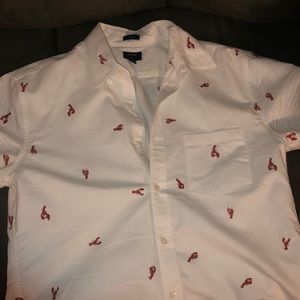 J. Crew short sleeve button up with lobsters